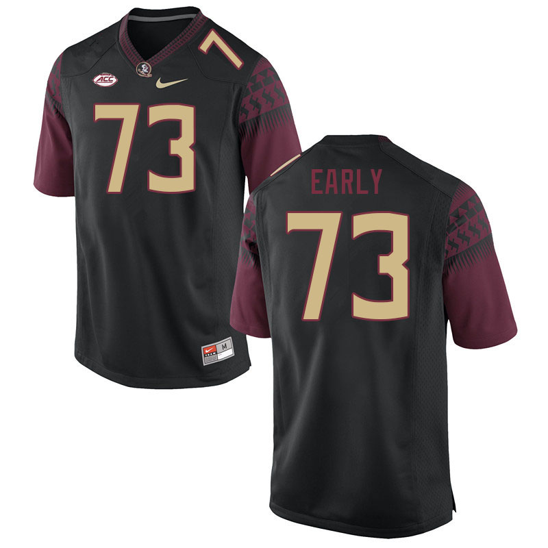 Men #73 Jaylen Early Florida State Seminoles College Football Jerseys Stitched-Black - Click Image to Close
